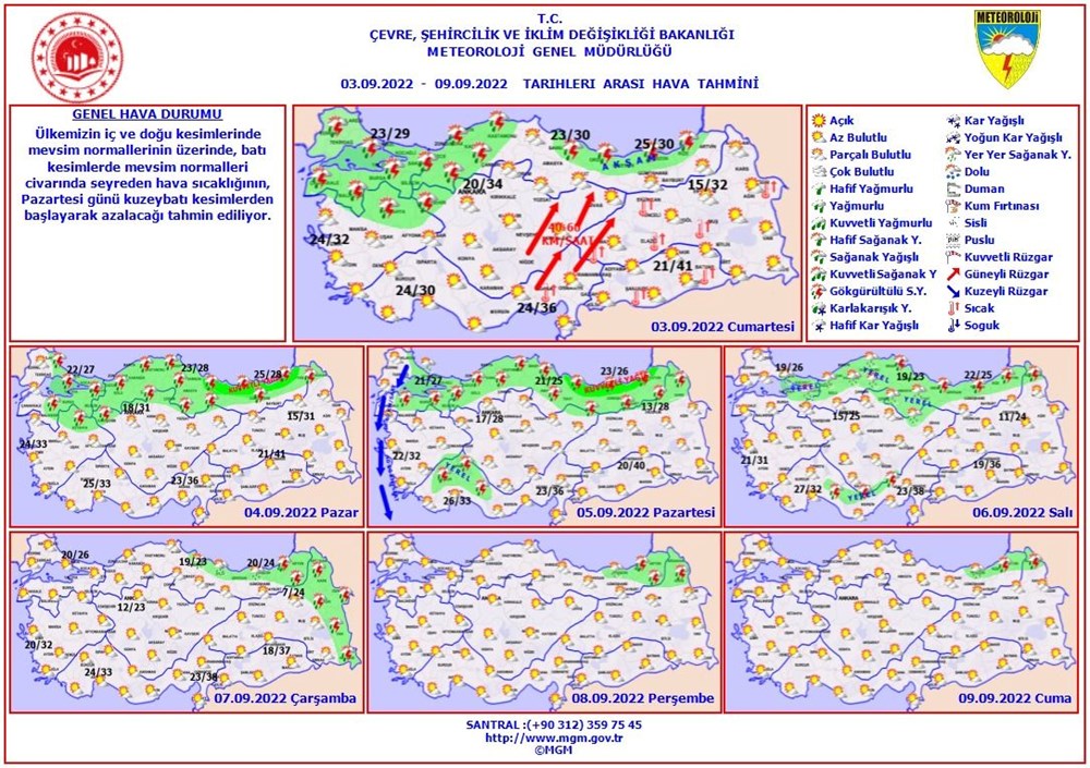 Meteoroloji uyardı: Sıcaklıklar düşecek (Bugün hava nasıl olacak?) - 9