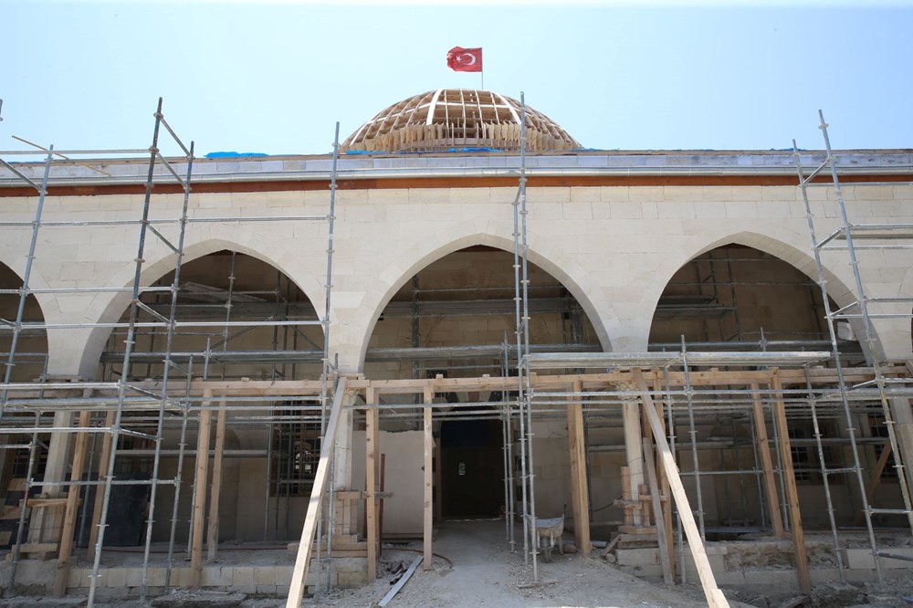 Depremde hasar alan Habib-i Neccar Camisi'nin restorasyon çalışmaları sürüyor - 1