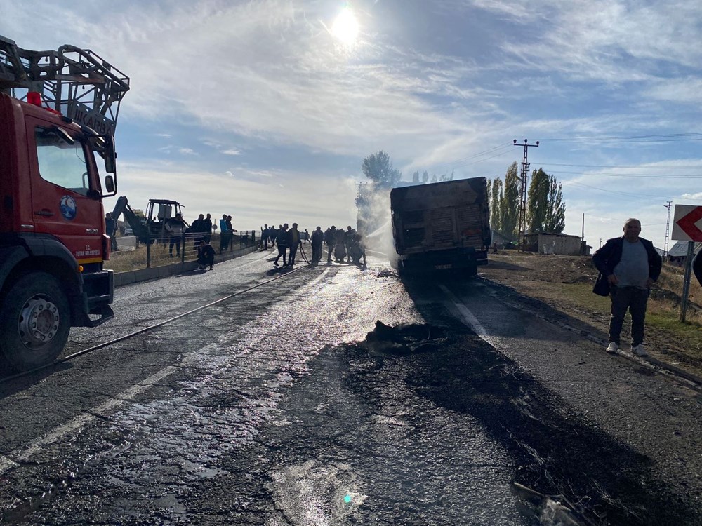 Ağrı'da yolcu otobüsü ile tanker çarpıştı: 7 ölü (Kaza yerinden ilk görüntüler) - 11