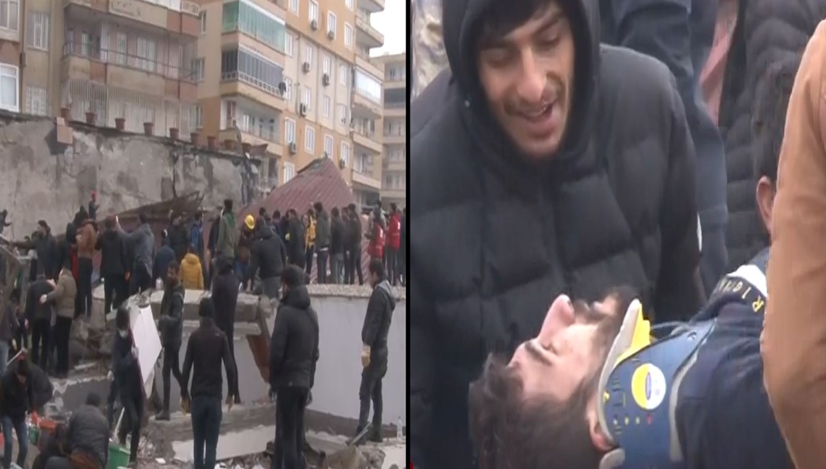 Diyarbakır'da deprem enkazından 2 kişinin kurtarıldığı anlar Diyarbakır'da deprem enkazından 2 kişinin kurtarıldığı anlar