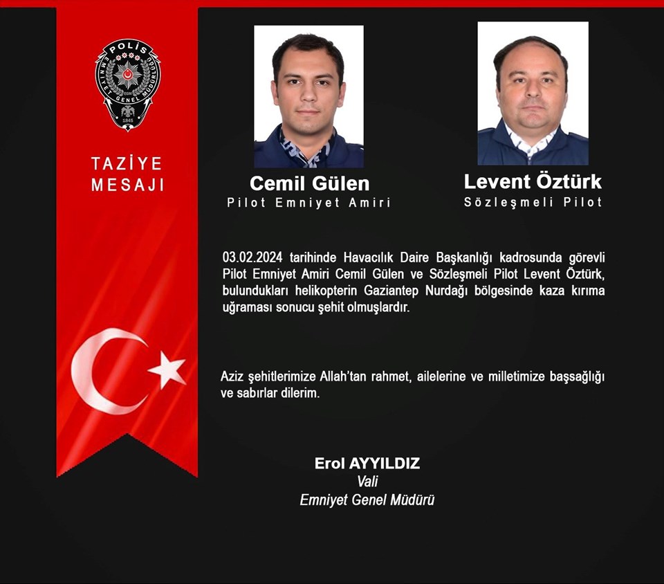 Gaziantep'te polis helikopteri düştü: 2 pilot şehit oldu - 2