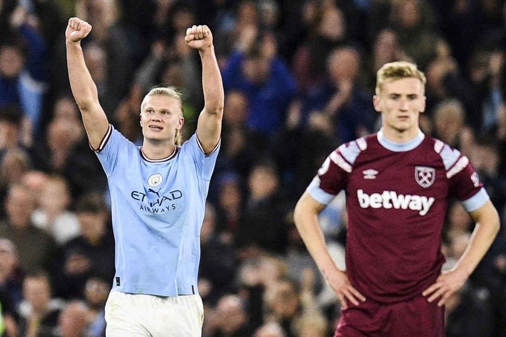 Manchester City'nin Norveçli yıldızı Haaland rekorlara doymuyor: 13 gol daha atarsa İngiltere tarihine geçecek - 5