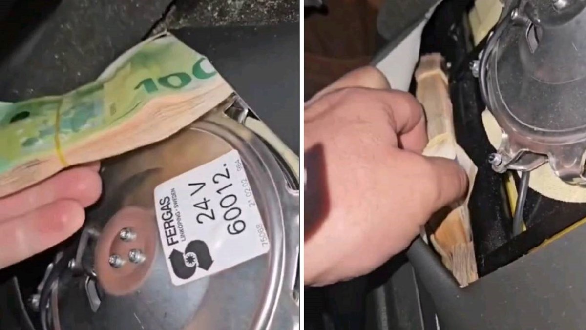 Beyan edilmemiş 351 bin 620 euro gizli bölmede ele geçirildi