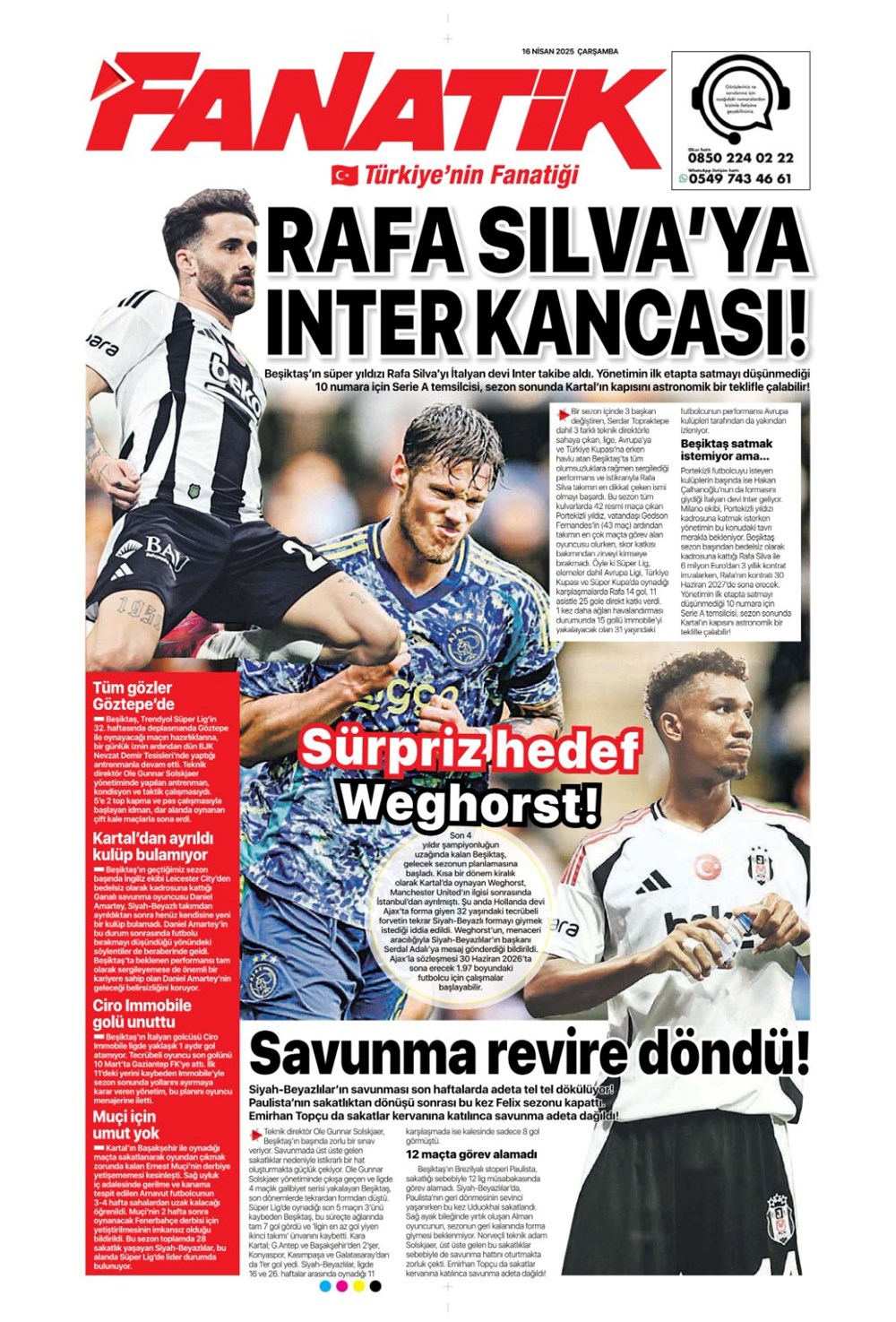 "Kim Min-Jae harekatı" (16 Nisan 2025 spor manşetleri) - 13