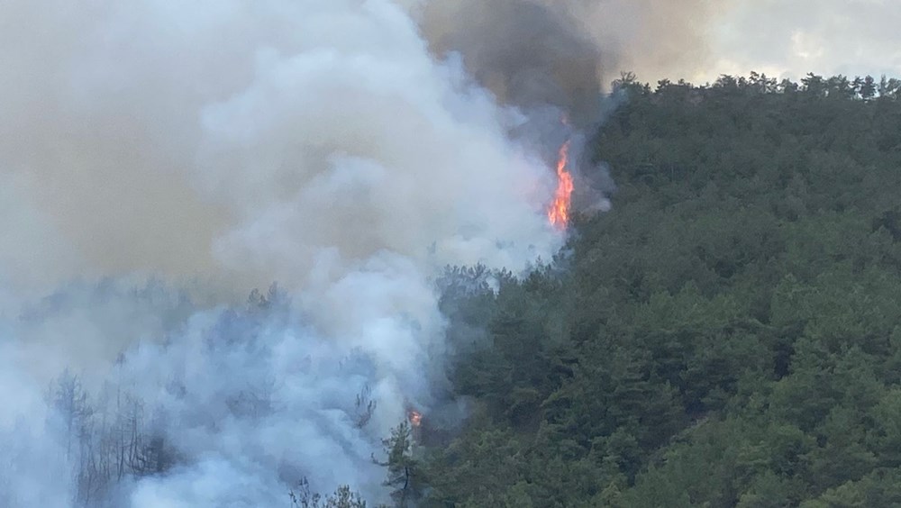 Çanakkale'de orman yangını bir anda büyüdü: Üniversite boşaltıldı, itfaiyeciler son anda kurtuldu - 6