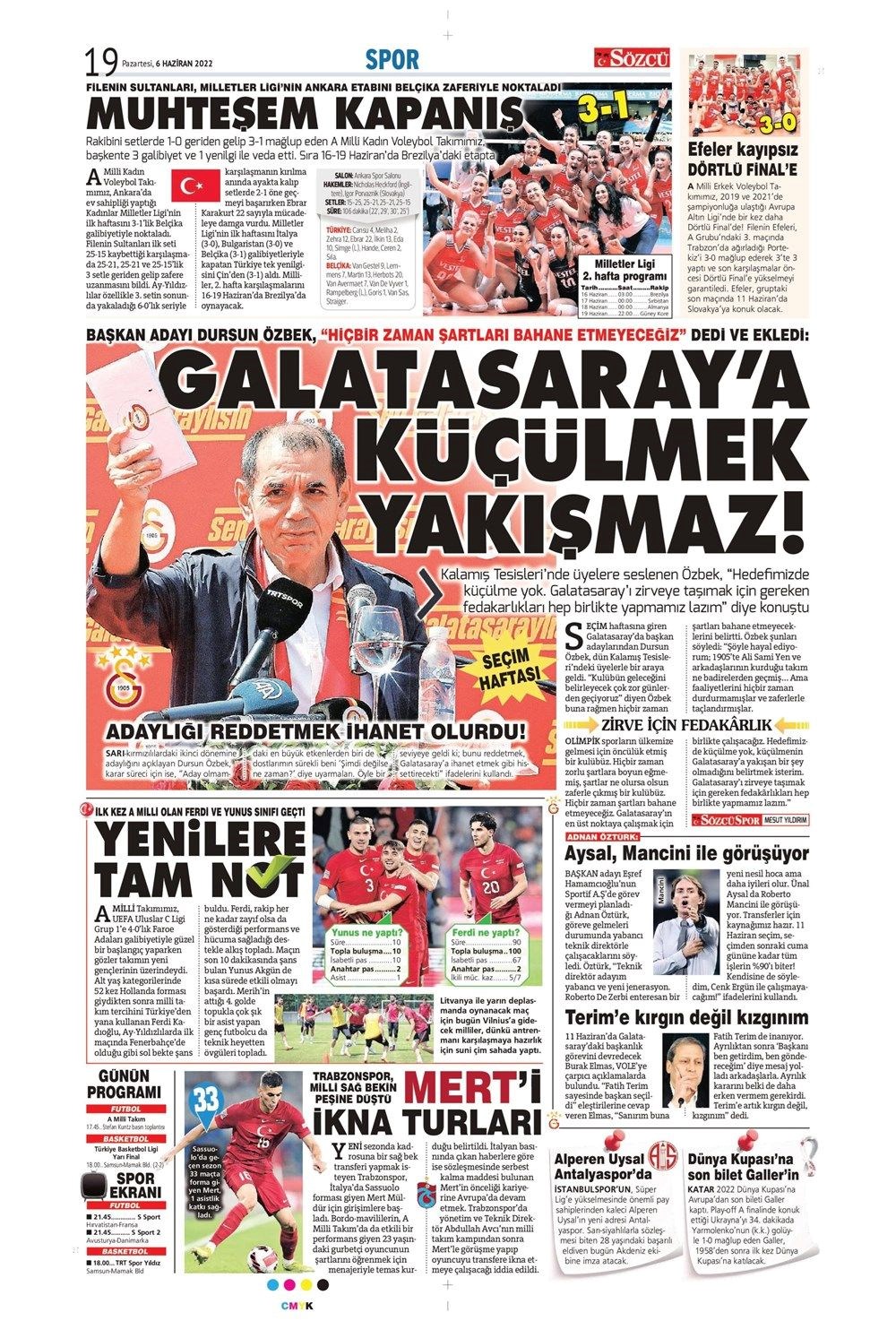 Günün spor manşetleri (6 Haziran 2022) - 8