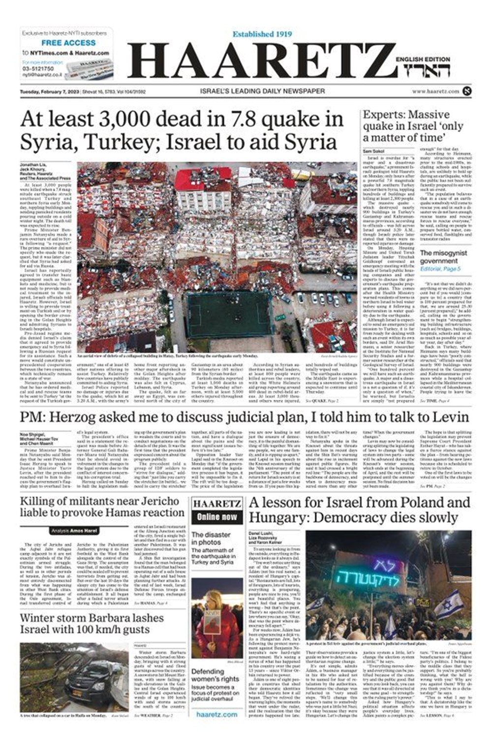 Kahramanmaraş merkezli depremler dünya manşetlerinde: Yüzyılın en güçlü depremi - 11