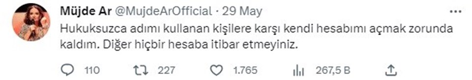 Müjde Ar: Hukuksuzca adımı kullananlara karşı kendi hesabımı açmak zorunda kaldım - 1