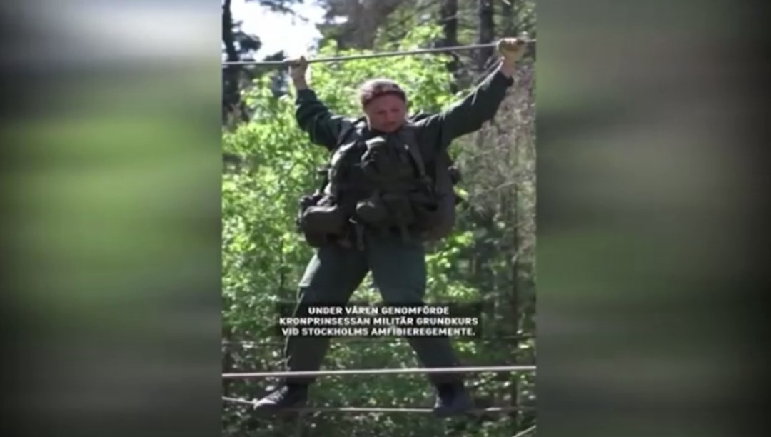 İsveç prensesine "kraliçe eğitimi" Üniforma giyip silah kuşandı