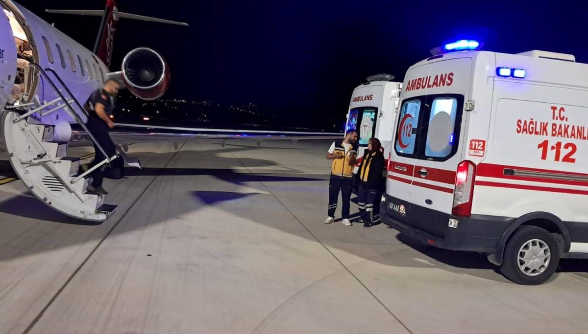 Ambulans uçak bebek için havalandı