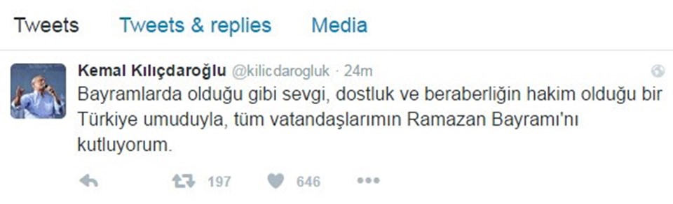 CHP lideri Kılıçdaroğlu'dan bayram mesajı - 1