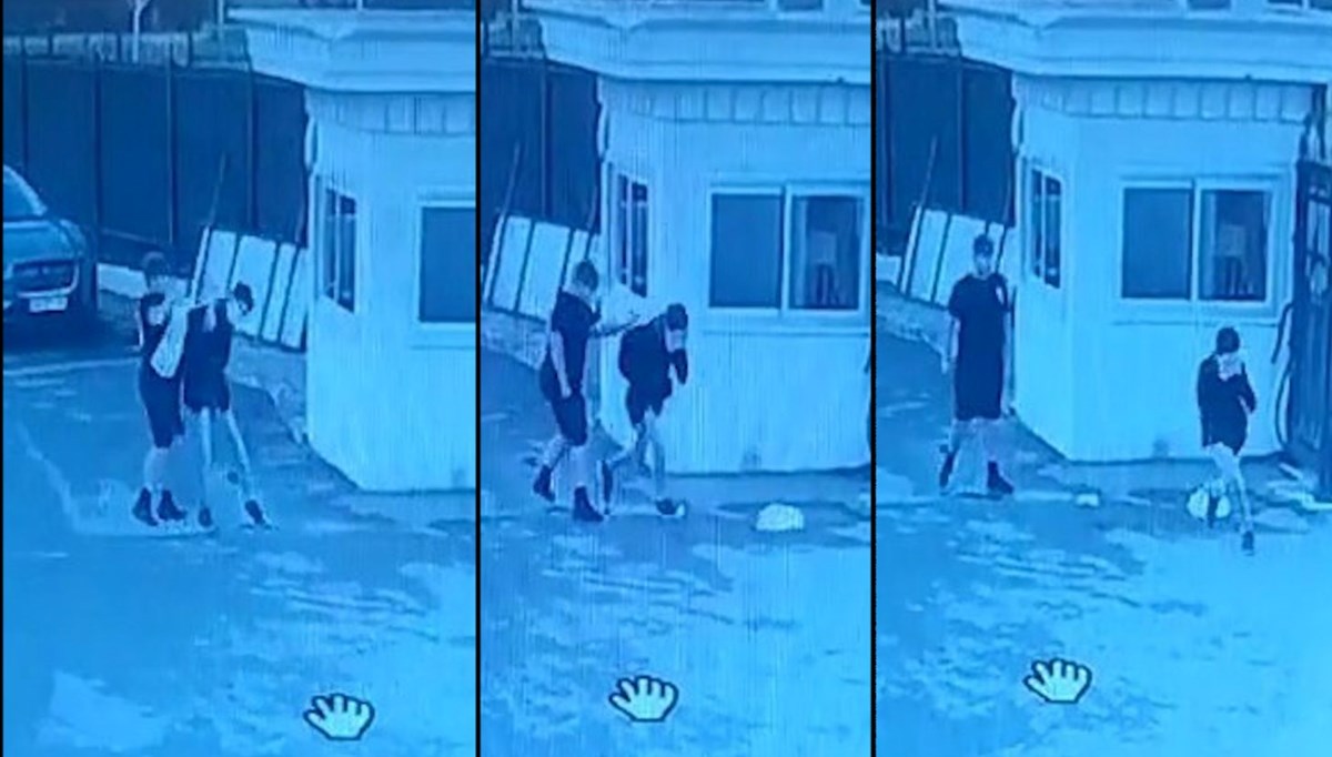 Okul bahçesinde yol kesip öğrenciye saldırdı