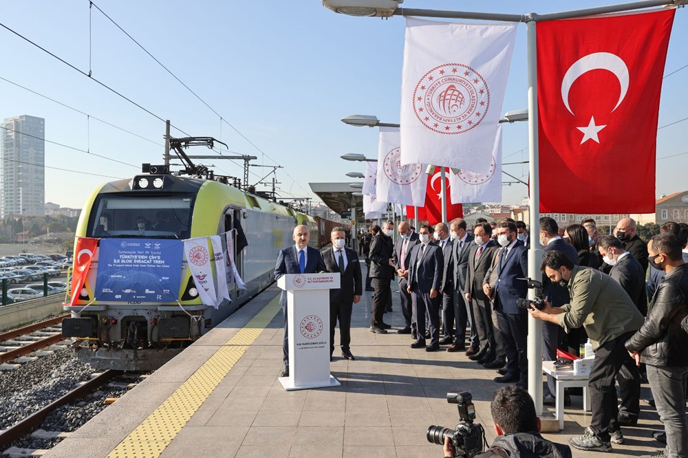 Türkiye'den Çin'e gidecek ilk ihracat treni İstanbul'dan uğurlandı - 5