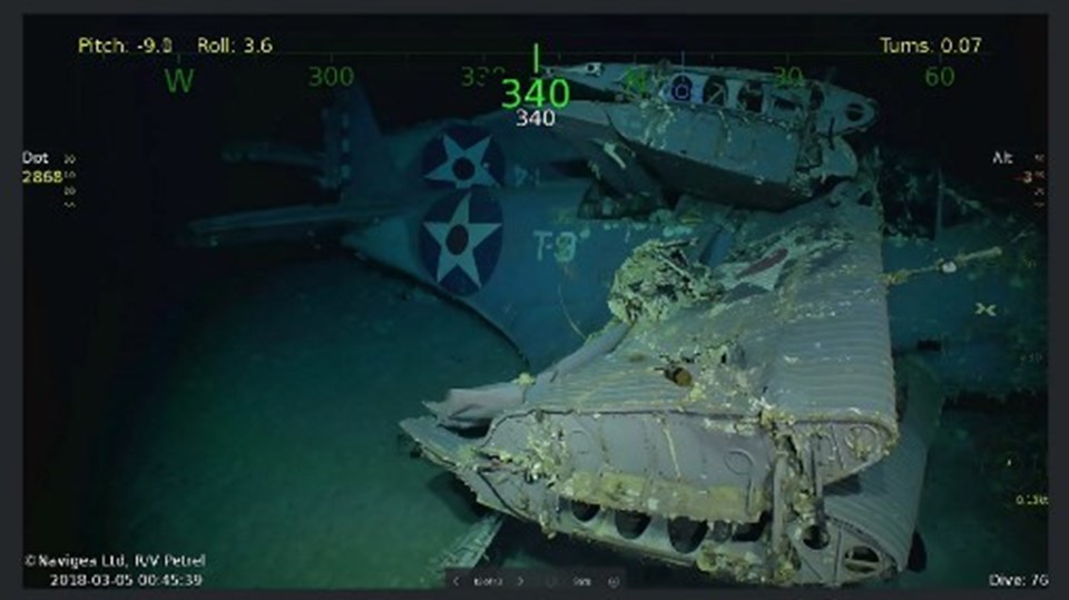 2. Dünya Savaşı'nda batırılan uçak gemisinin enkazı bulundu - 1