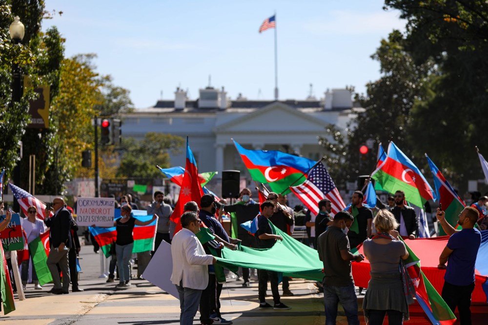 Beyaz Saray önünde Azerbaycan'a destek mitingi düzenlendi - 3