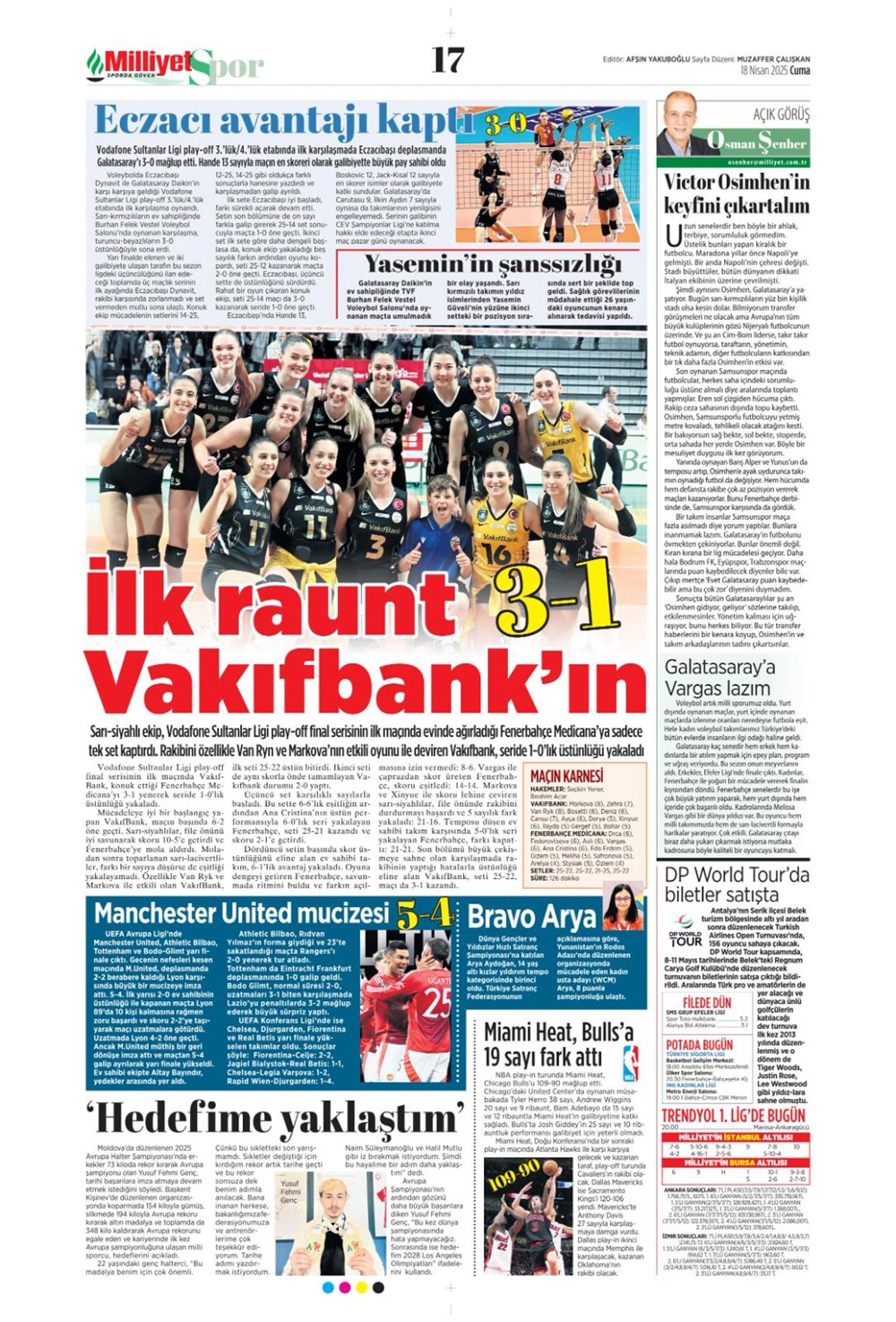 "Kolo Muani bombası" (18 Nisan 2025 spor manşetleri) - 20