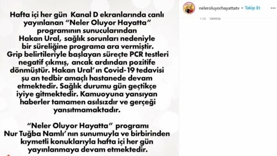 Hakan Ural, corona virüse yakalandı - 1