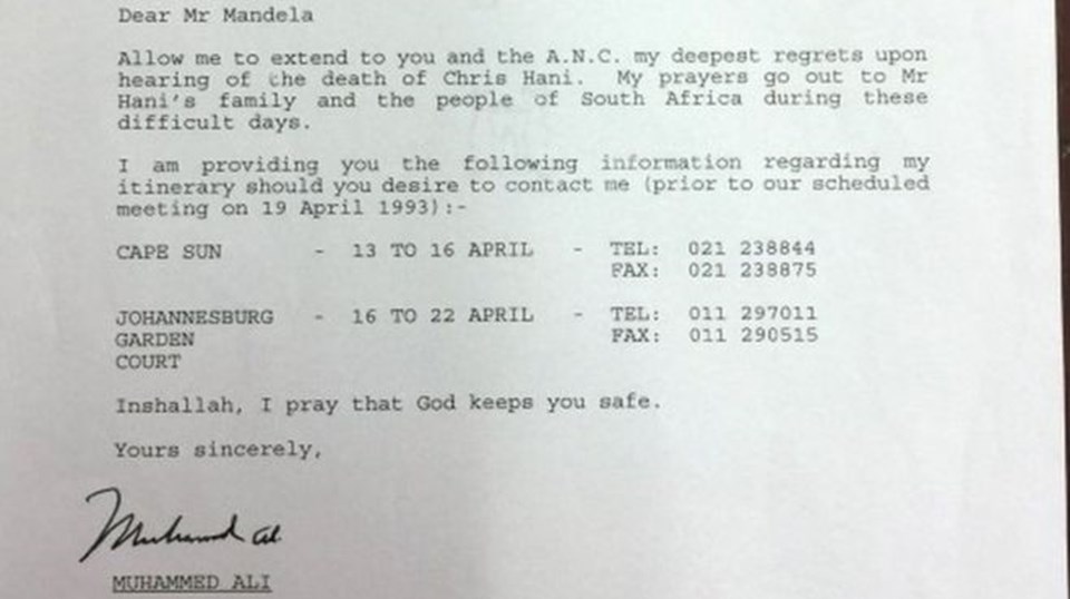 Muhammed Ali'nin Mandela'ya mektubu 7 bin 200 sterline satıldı - 1