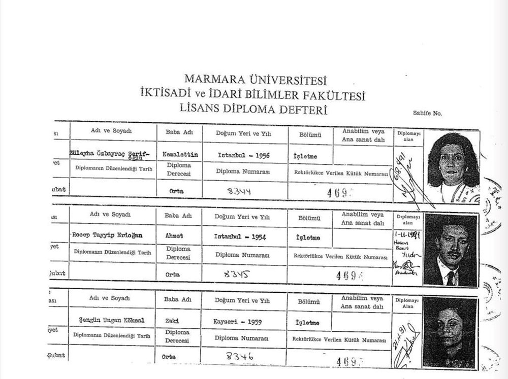 Cumhurbaşkanı Erdoğan'ın üniversite diploması | İletişim Başkanlığı'ndan paylaşım - 2