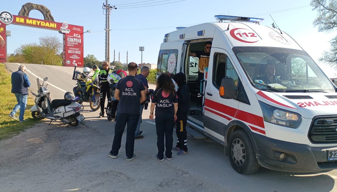 Edirne'de motosiklet kazası