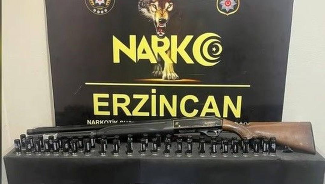 Erzincan’da uyuşturucu madde ve av tüfeği ele geçirildi