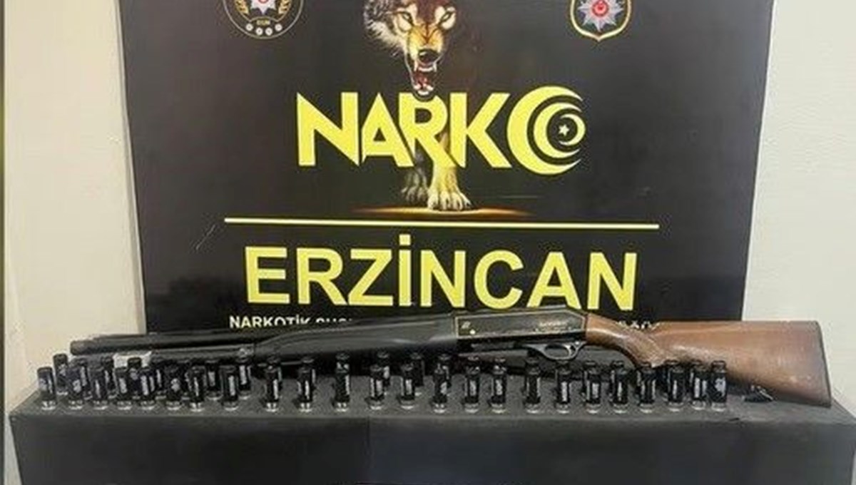 Erzincan’da uyuşturucu madde ve av tüfeği ele geçirildi Erzincan’da uyuşturucu madde ve av tüfeği ele geçirildi