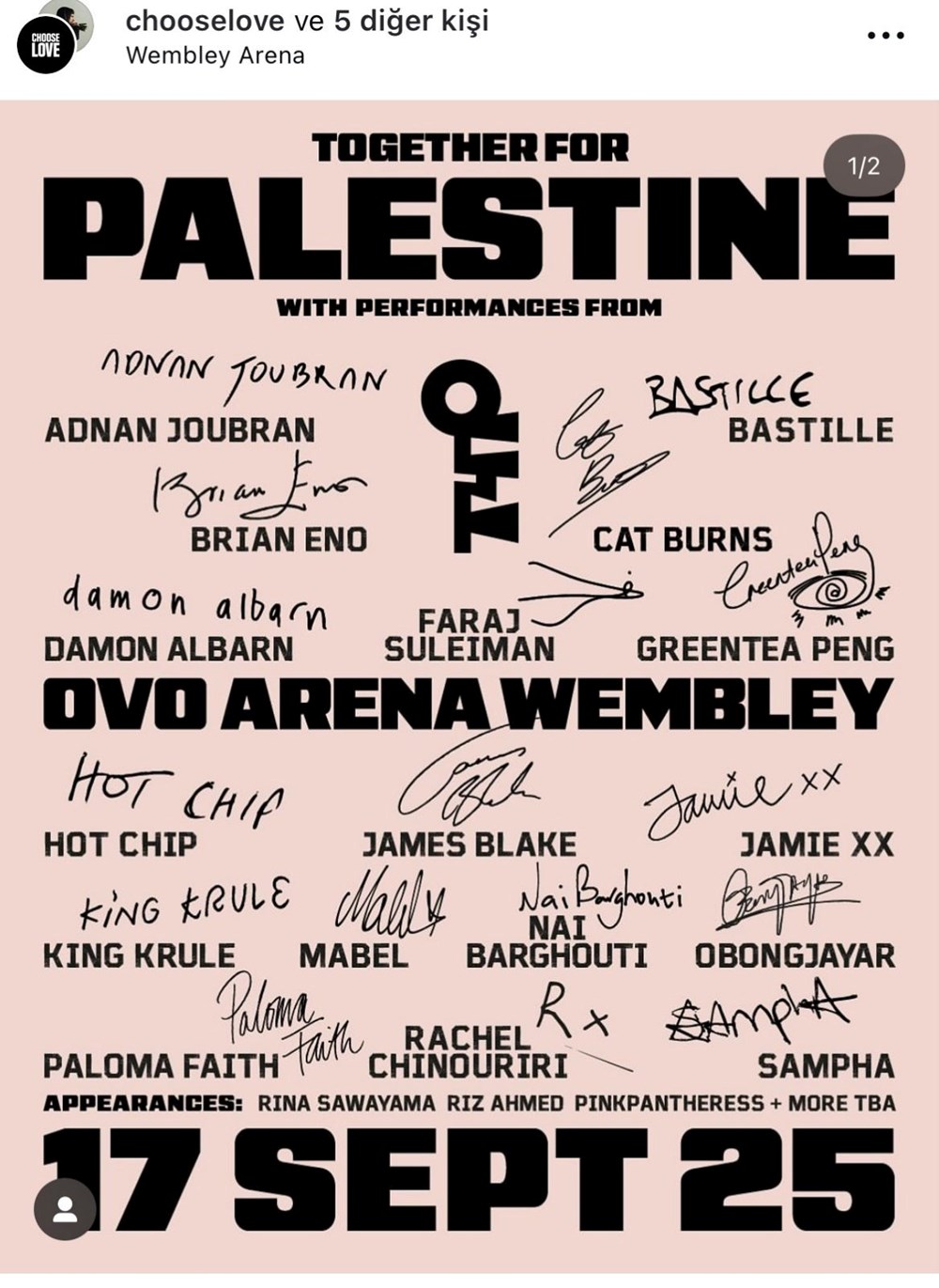 Filistin için Birlikte konserinde sanatçılar Gazze için sahne aldı: "Sessiz kalmak suç ortaklığı" - 1