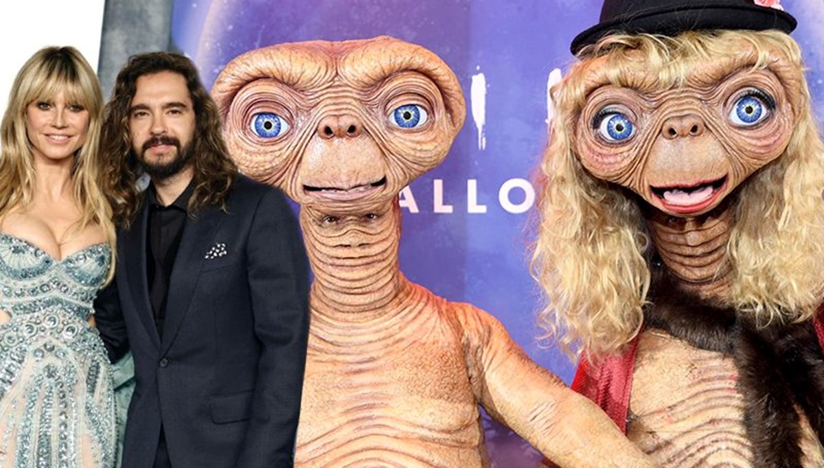 Heidi Klum E.T. kostümüyle yine gündem olmayı başardı