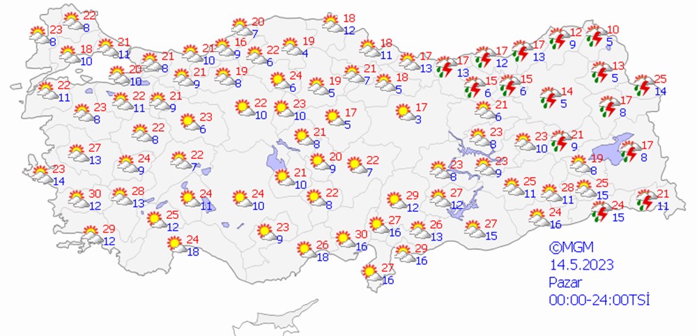 Meteoroloji paylaştı: Yeni haftada sıcaklık yükseliyor (13 Mayıs 2023 hava durumu) - 6