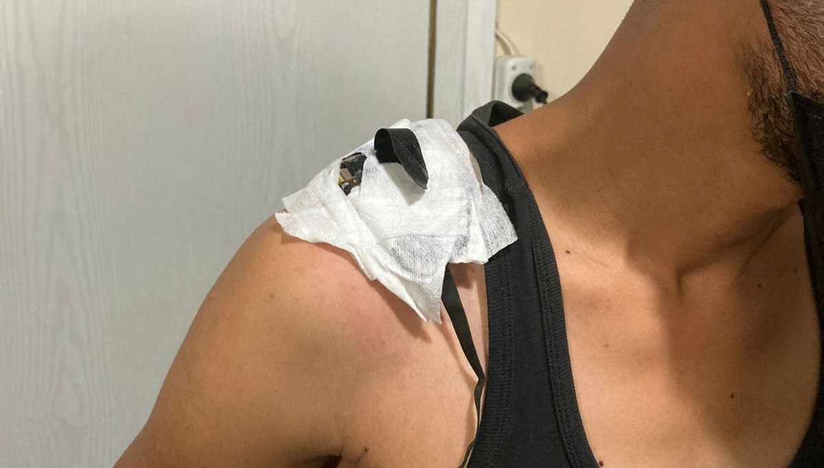 Ehliyet sınavında kopya düzeneğiyle yakalandı