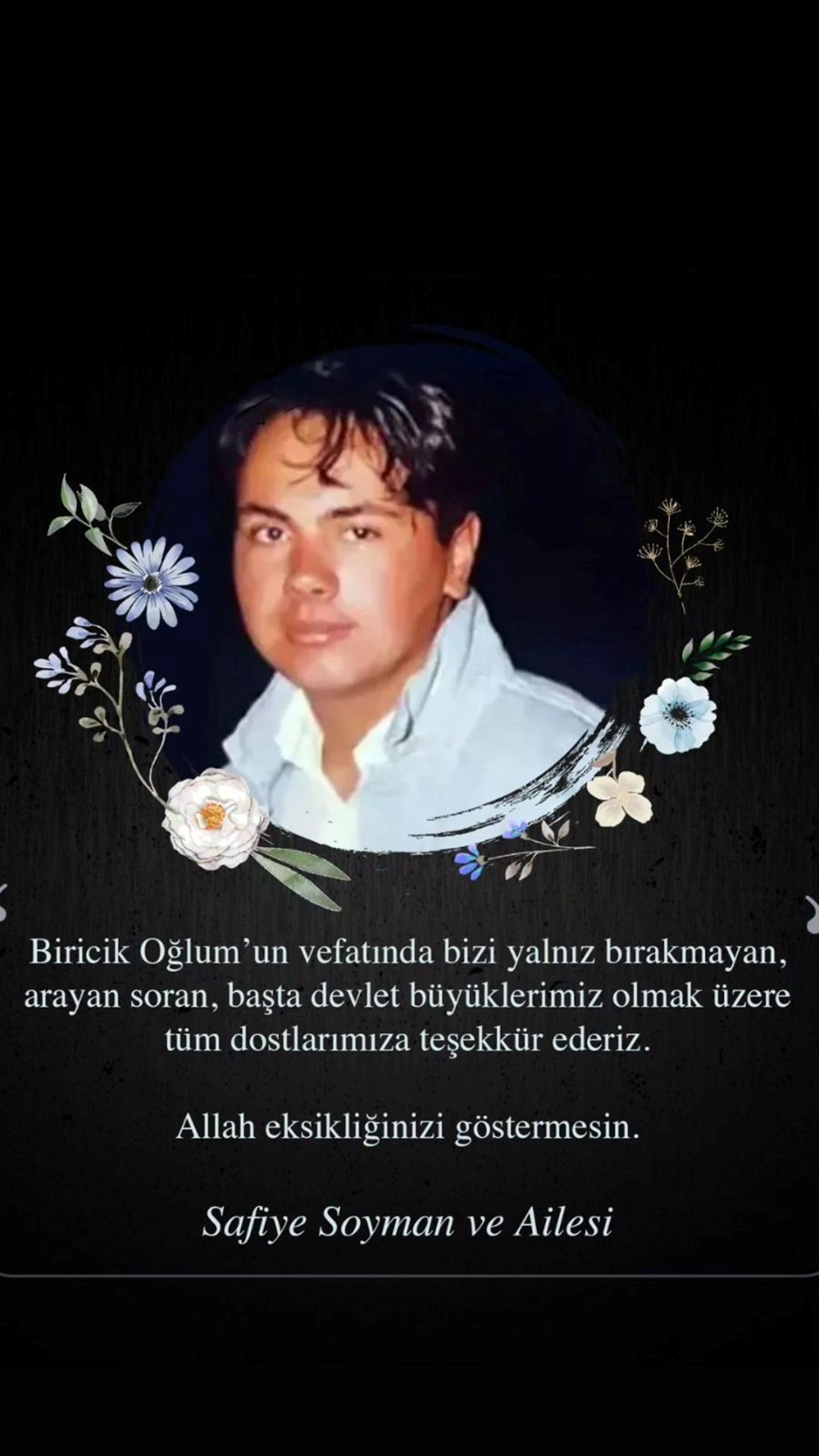 Oğlu Harun'un vefatıyla sarsılan Safiye Soyman'dan teşekkür paylaşımı - 4