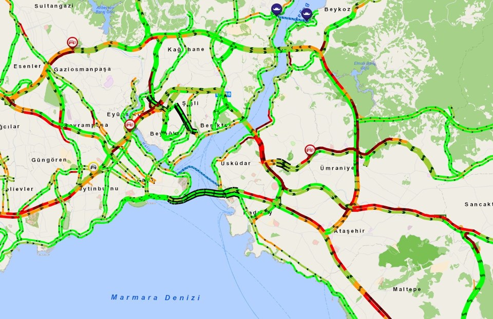 56 saatlik kısıtlama sonrası İstanbul'da trafik yoğunluğu - 1