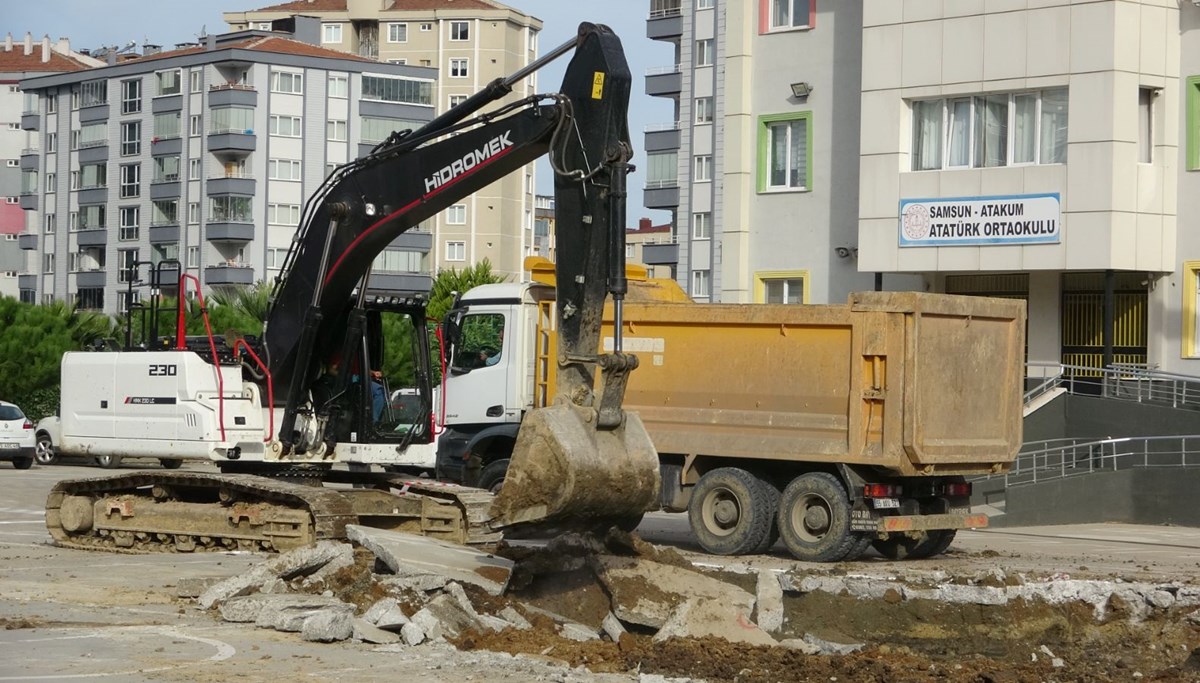 Ortaokul bahçesine yapılan anaokuluna velilerden tepki Ortaokul bahçesine yapılan anaokuluna velilerden tepki