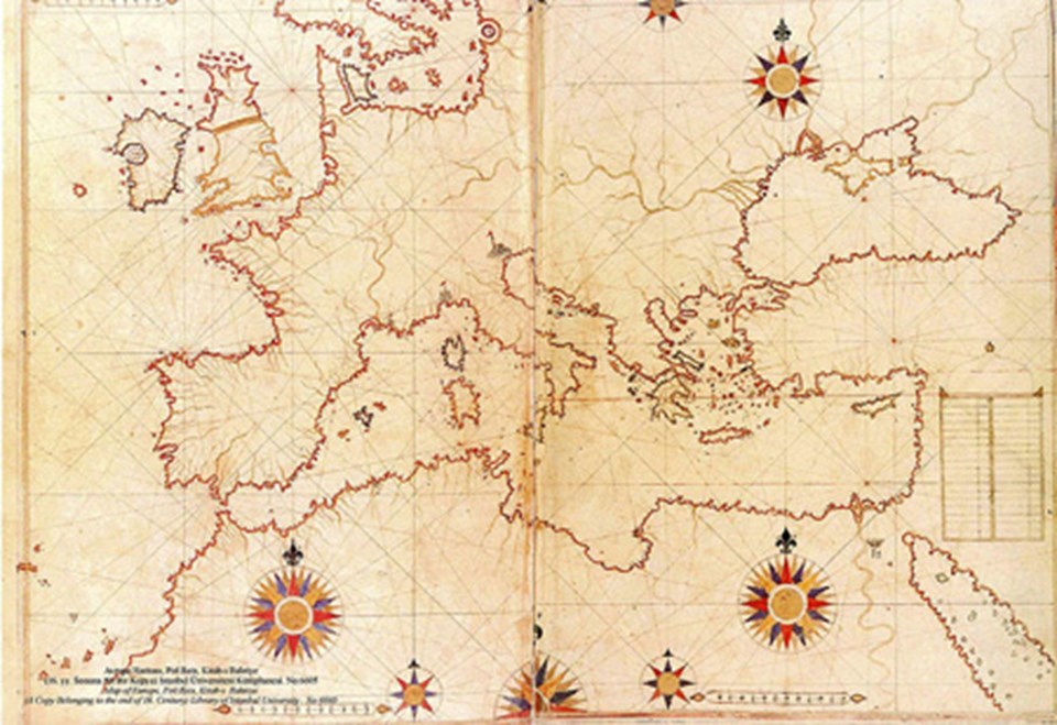 Kitab-ı Bahriye Avrupa haritası