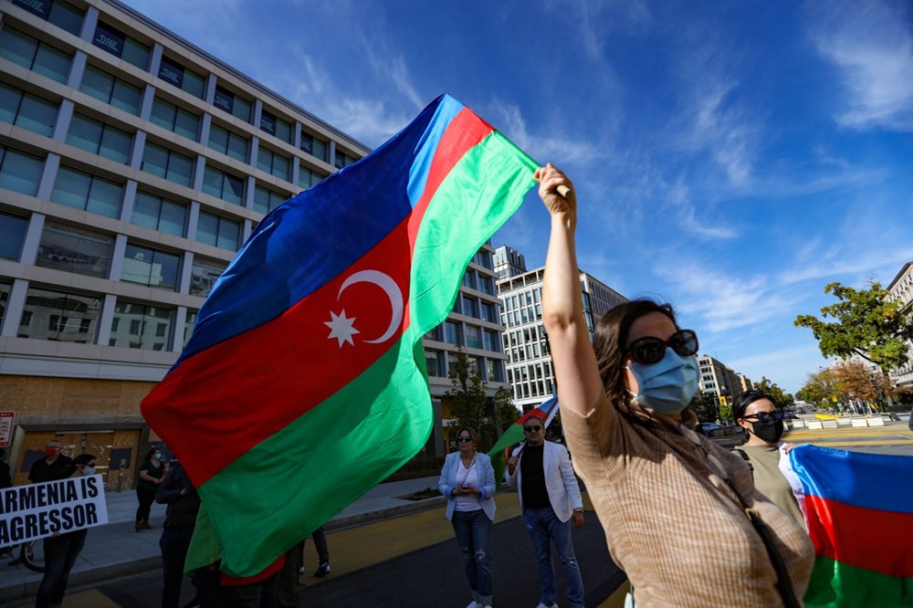 Beyaz Saray önünde Azerbaycan'a destek mitingi düzenlendi - 12