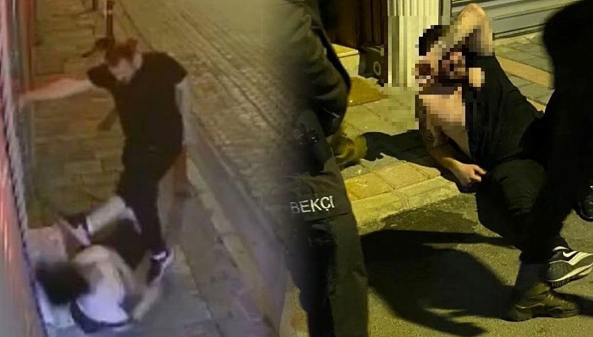 Eski sevgilisini döven adama sokak ortasında meydan dayağı Eski sevgilisini döven adama sokak ortasında meydan dayağı
