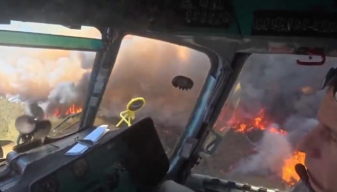 �zmir'de orman yang�n�: Alevler b�y�d�, tahliyeler ba�lad�