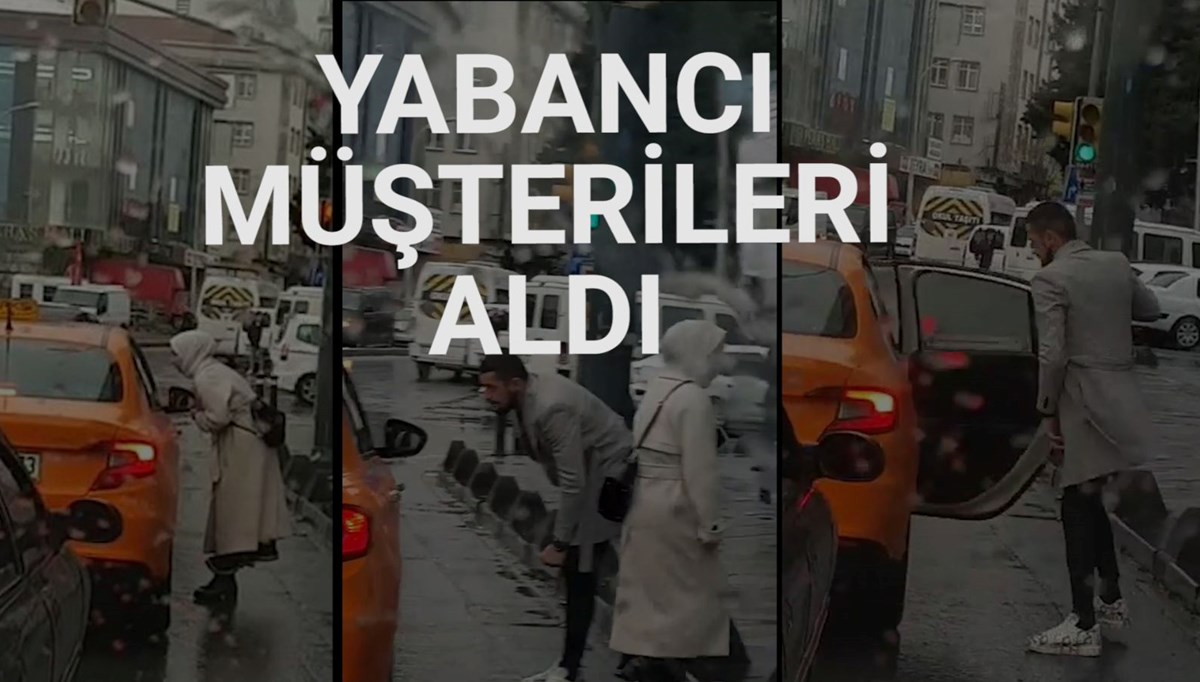 İstanbul’da müşteri seçen taksici böyle görüntülendi