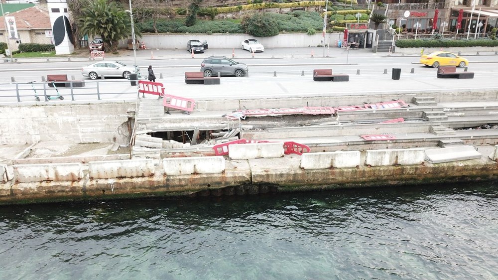 Üsküdar Sahili'nde korkutan çökme - 5