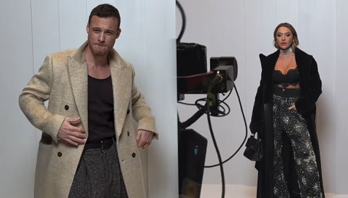 Hadise ile Kerem Bürsin'den Milano pozları