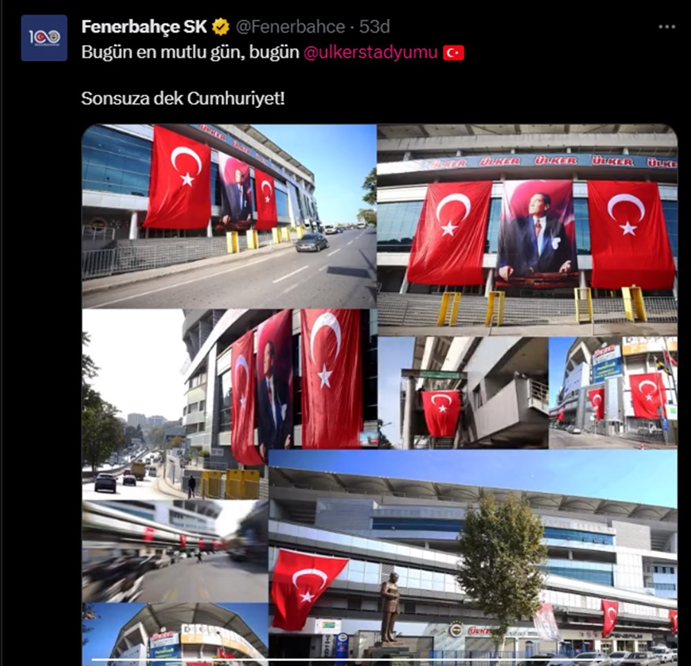Süper Lig takımlarından 29 Ekim Cumhuriyet bayramı mesajı - 2