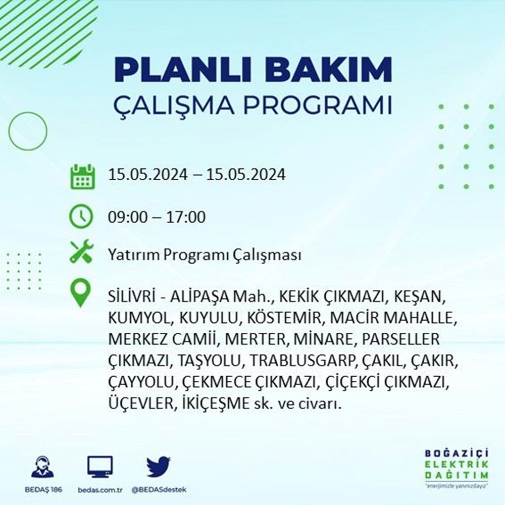 تركيا اليوم انقطاع التيار الكهربائي عن 22 منطقة بإسطنبول.. طالع الجدول انقطاع التيار الكهربائي عن 22 منطقة بإسطنبول: متى تعود الكهرباء؟ (15 مايو برنامج انقطاع BEDAŞ) - 55