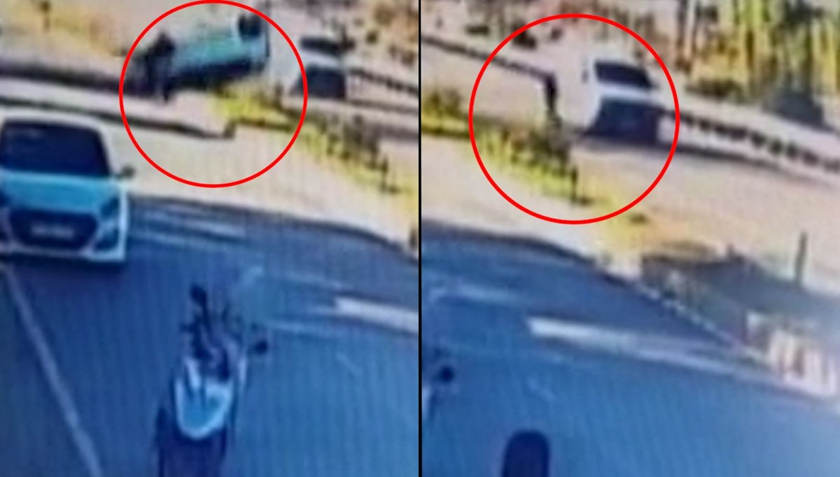 Takla atan otomobilden çıkıp diğer aracın önünü kesti