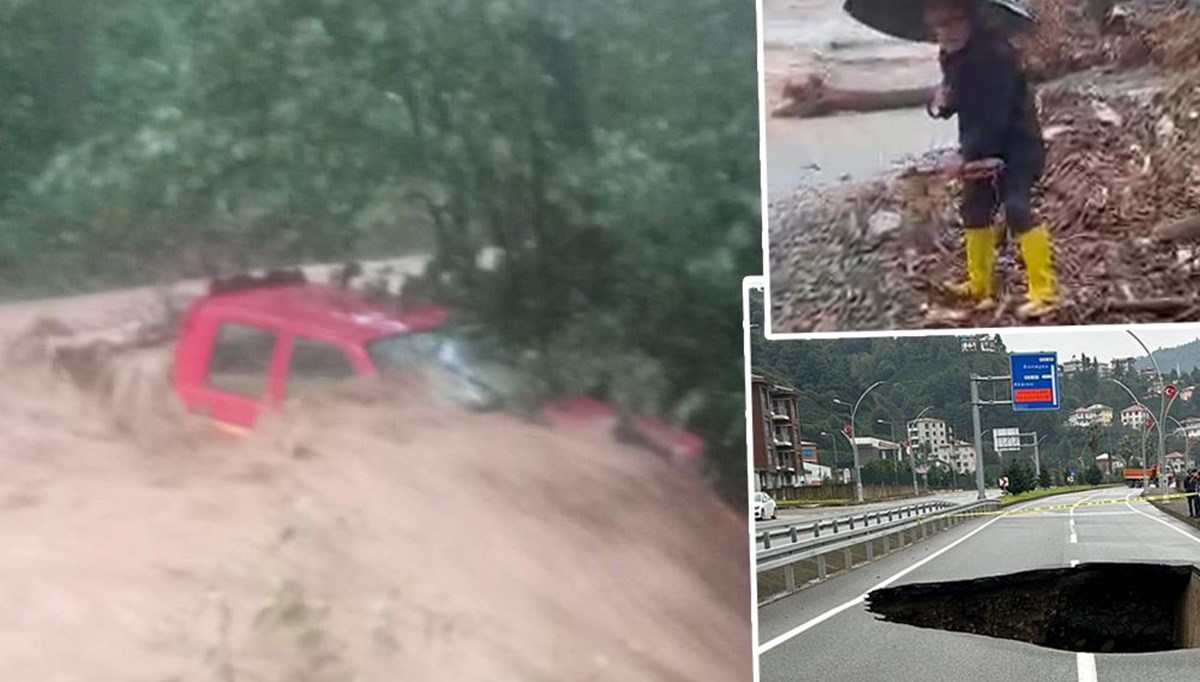 Doğu Karadeniz’de sağanak | Dereler taştı, yollar kapandı Doğu Karadeniz’de sağanak | Dereler taştı, yollar kapandı