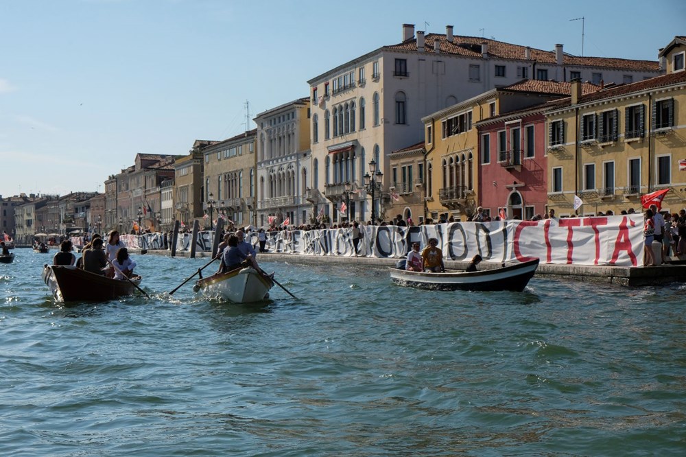 Venedik'te "turist istemiyoruz" protestosu - 6