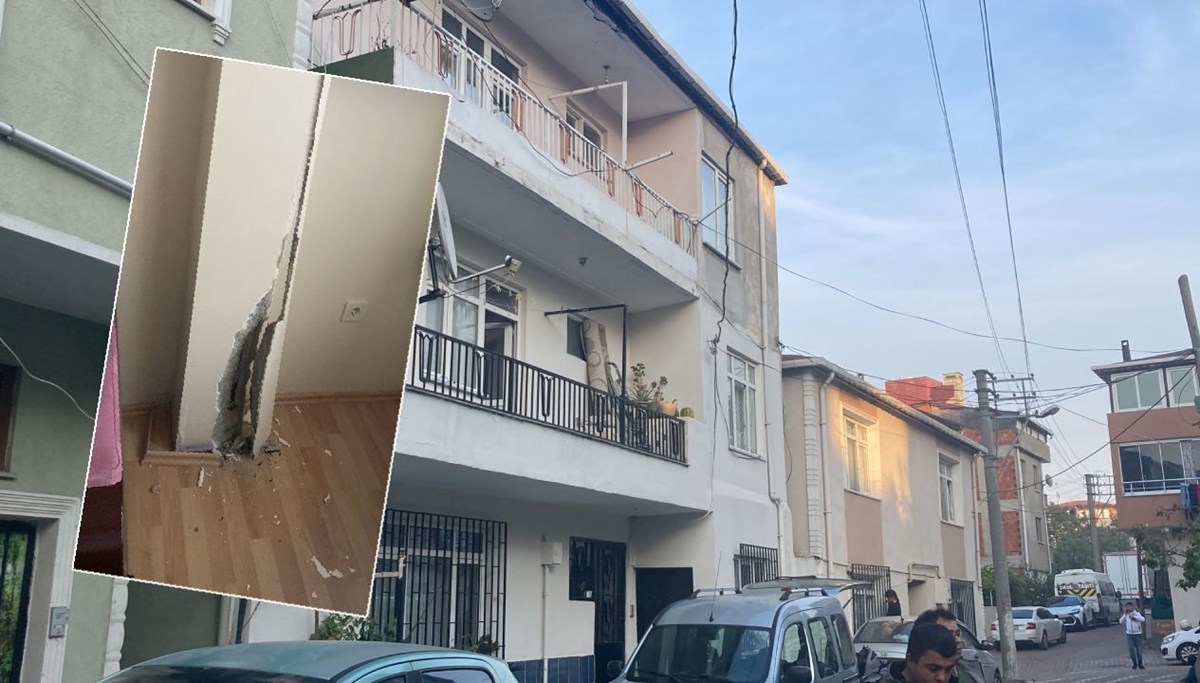 Darıca ilçesinde 2 binanın kolonları çatladı