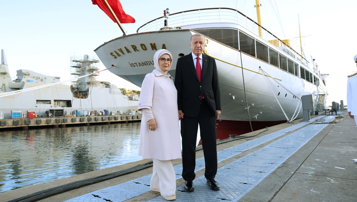 Cumhurbaşkanı Erdoğan yenilenen Savarona Yatını ziyaret etti Cumhurbaşkanı Erdoğan yenilenen Savarona Yatını ziyaret etti
