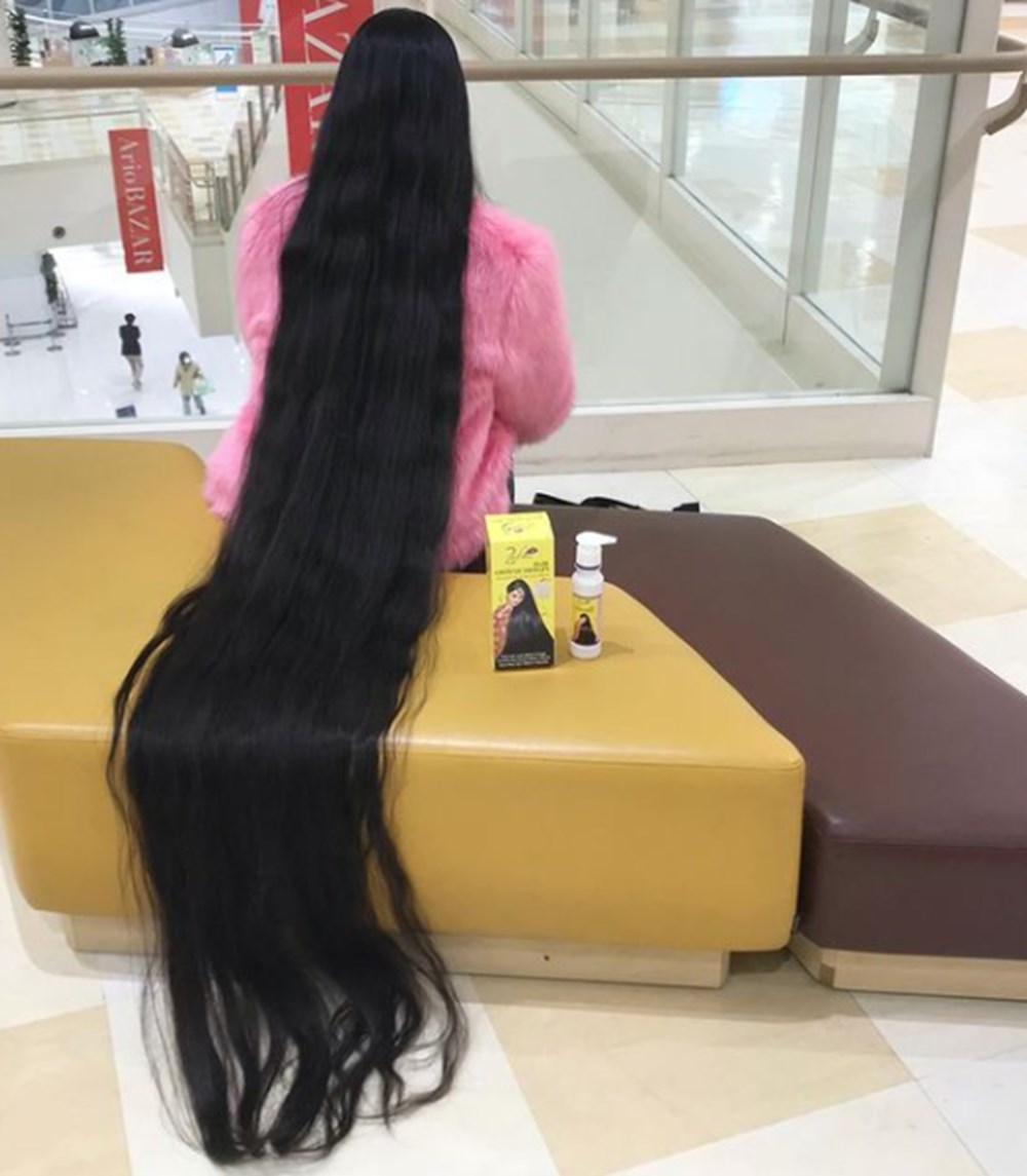 15 yıldır saçlarını kestirmeyen 'Japon Rapunzel’in saçlarıiki metreye ulaştı - 16