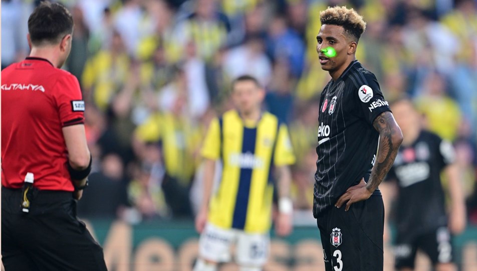 Beşiktaşlı Fernandes'e lazer tutan taraftar gözaltına alındı