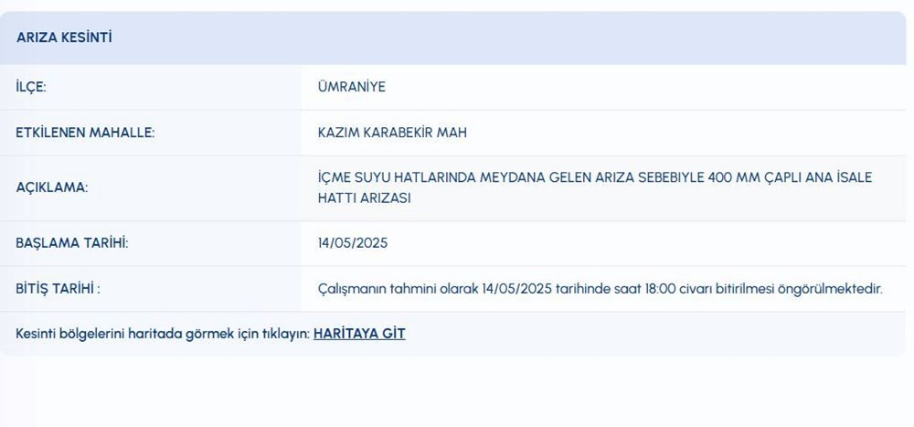 İSKİ su kesintisi 14 Mayıs kesinti programı: Üsküdar ve Ümraniye'de sular ne zaman gelecek? - 3